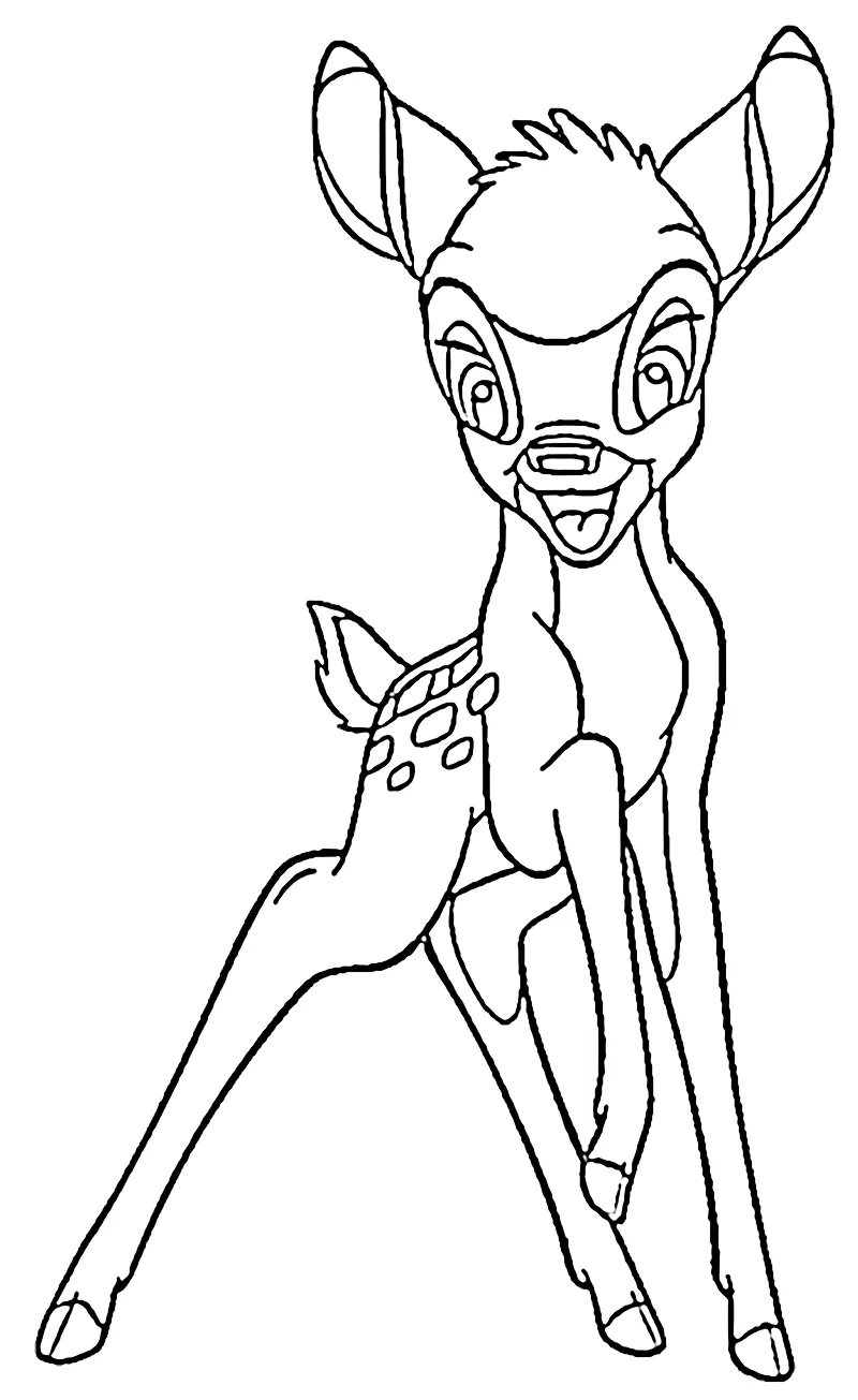 coloriage Bambi a imprimer gratuit 1