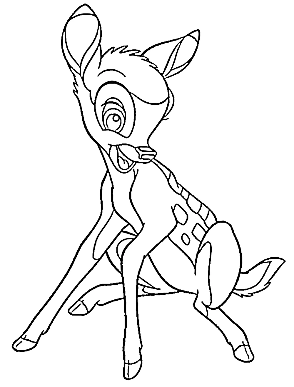 coloriage Bambi de pour enfants