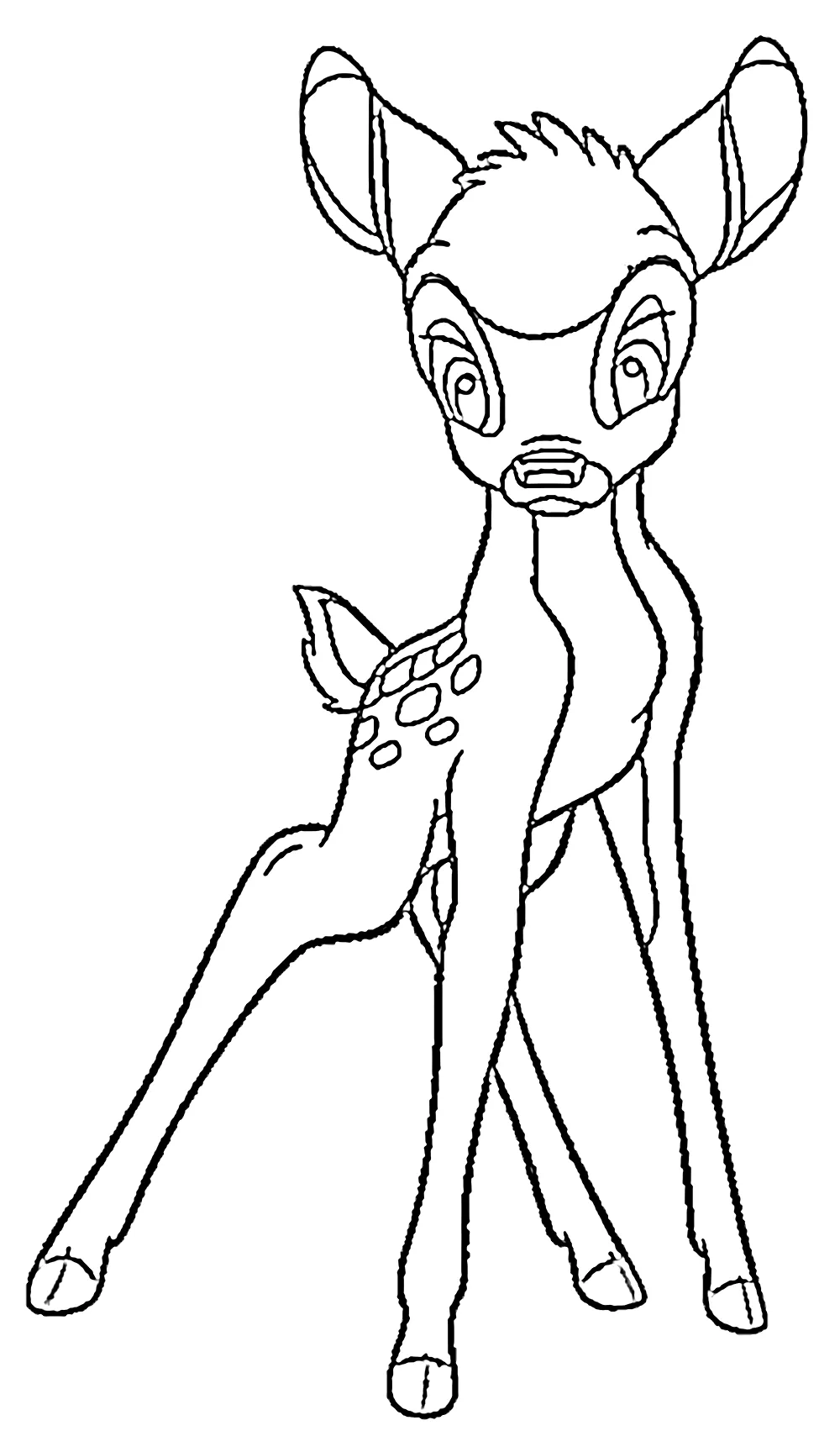 coloriage Bambi à imprimer pour enfant de 4 ans 1