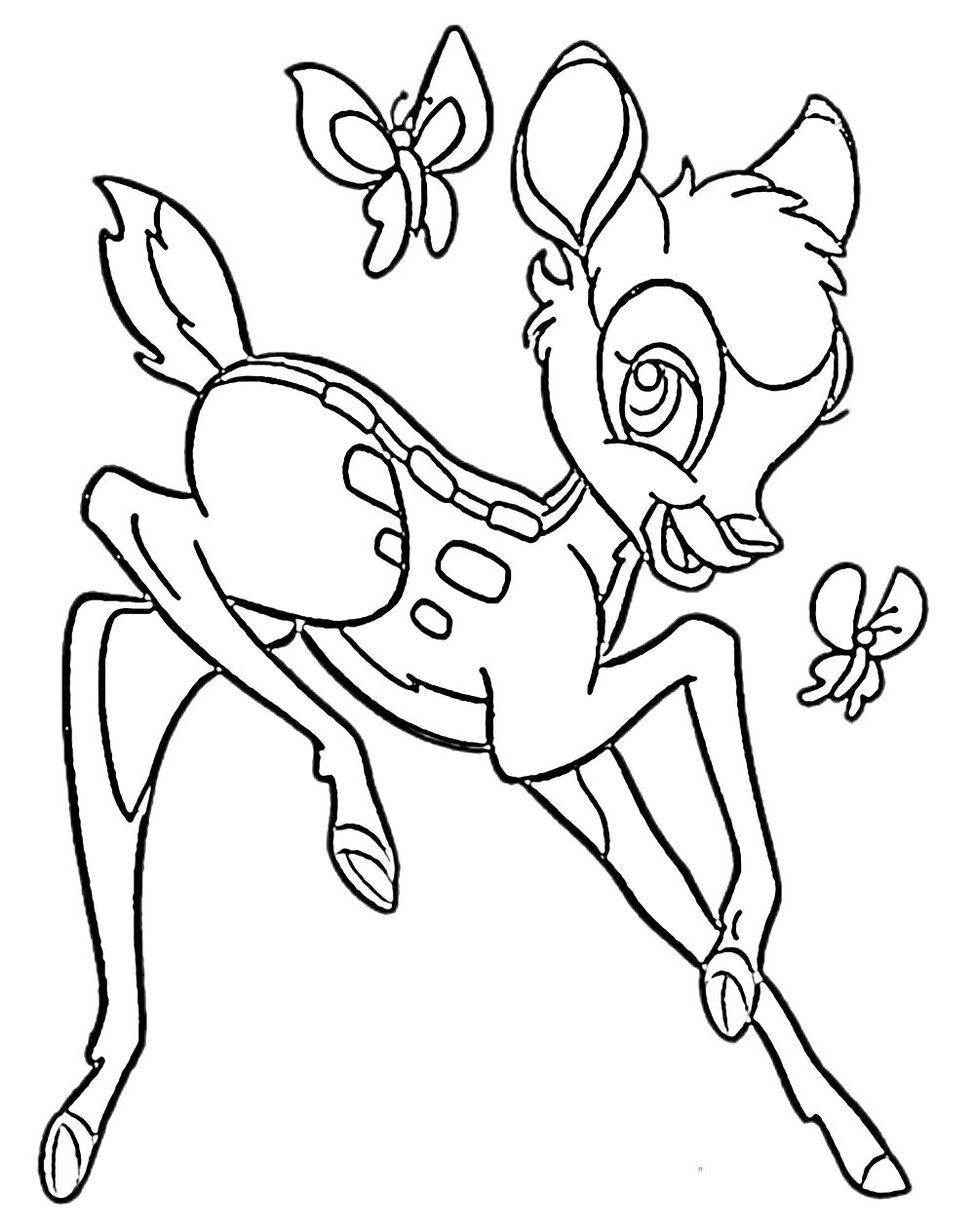 coloriage Bambi gratuit à imprimer