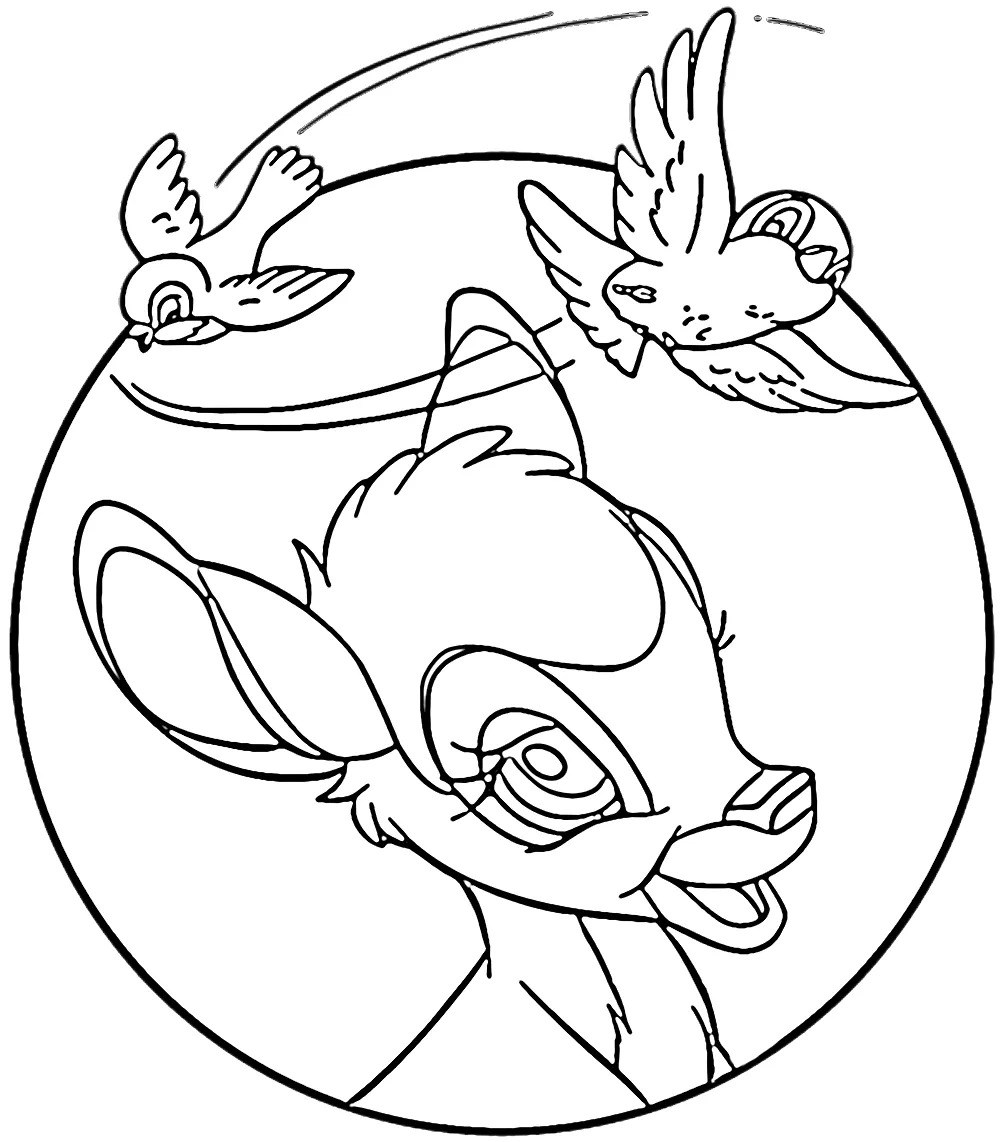 coloriage Bambi pour enfants à télécharger 1