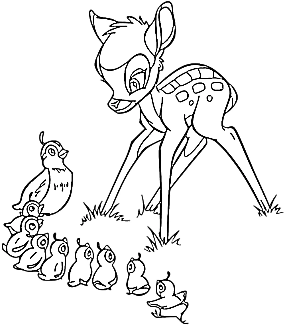 imprimer coloriage Bambi gratuit