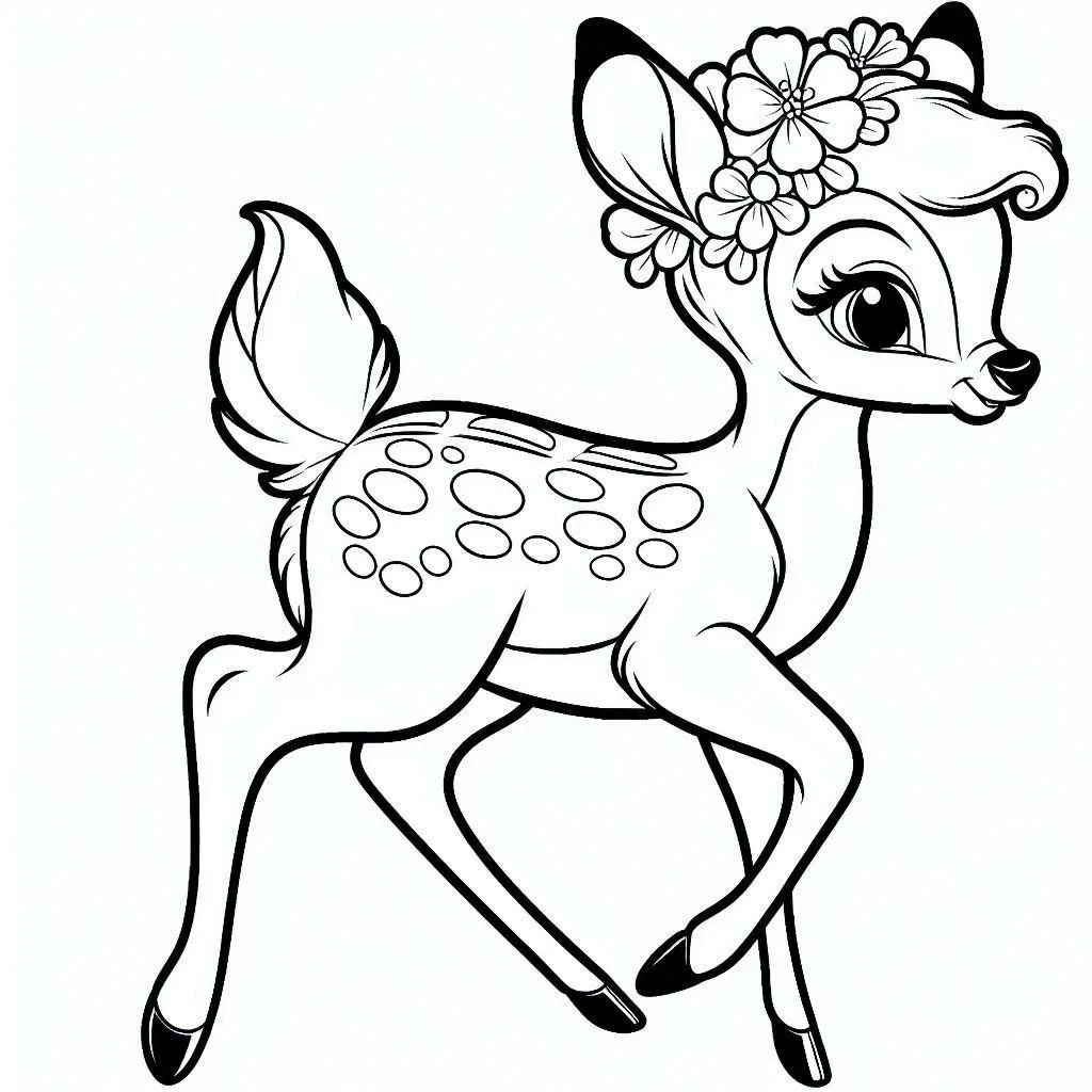 image de coloriage Bambi pour enfant 1