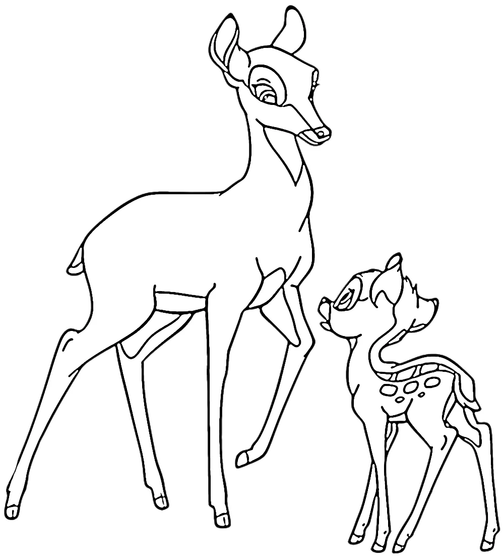 imprimer coloriage Bambi