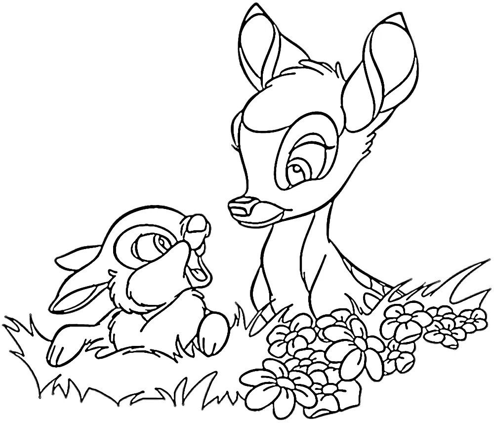 coloriage Bambi a imprimer gratuit