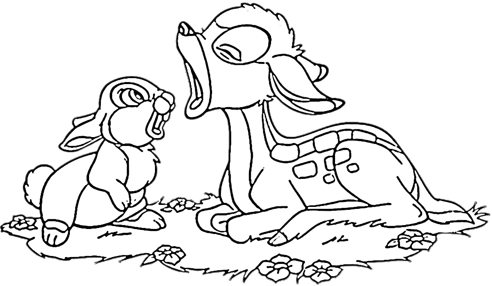 coloriage Bambi a colorier en ligne gratuitement 1