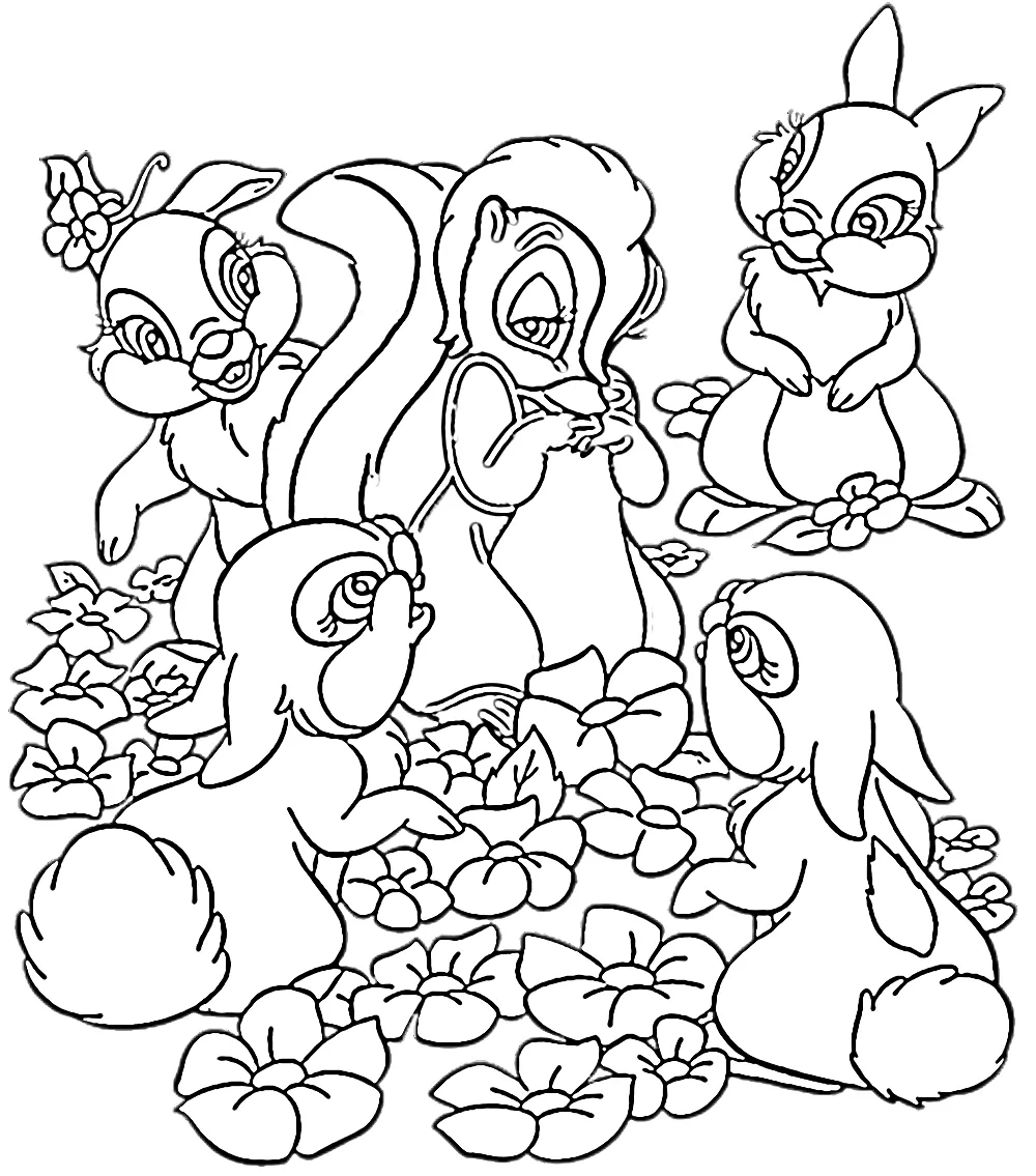 coloriage Bambi et apprentissage