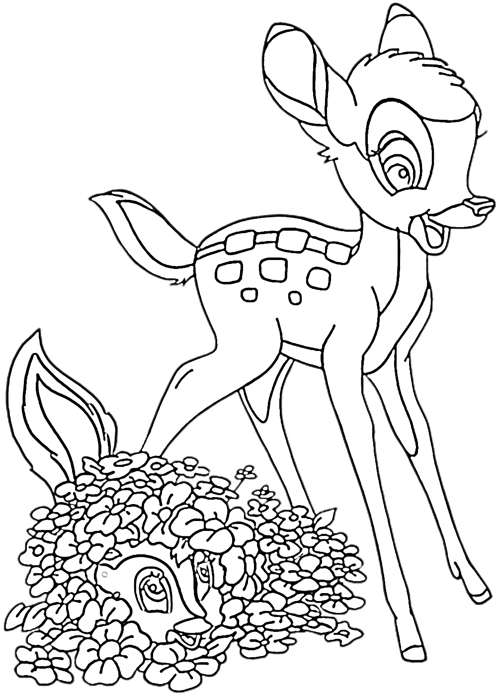 coloriage Bambi pour enfants à télécharger