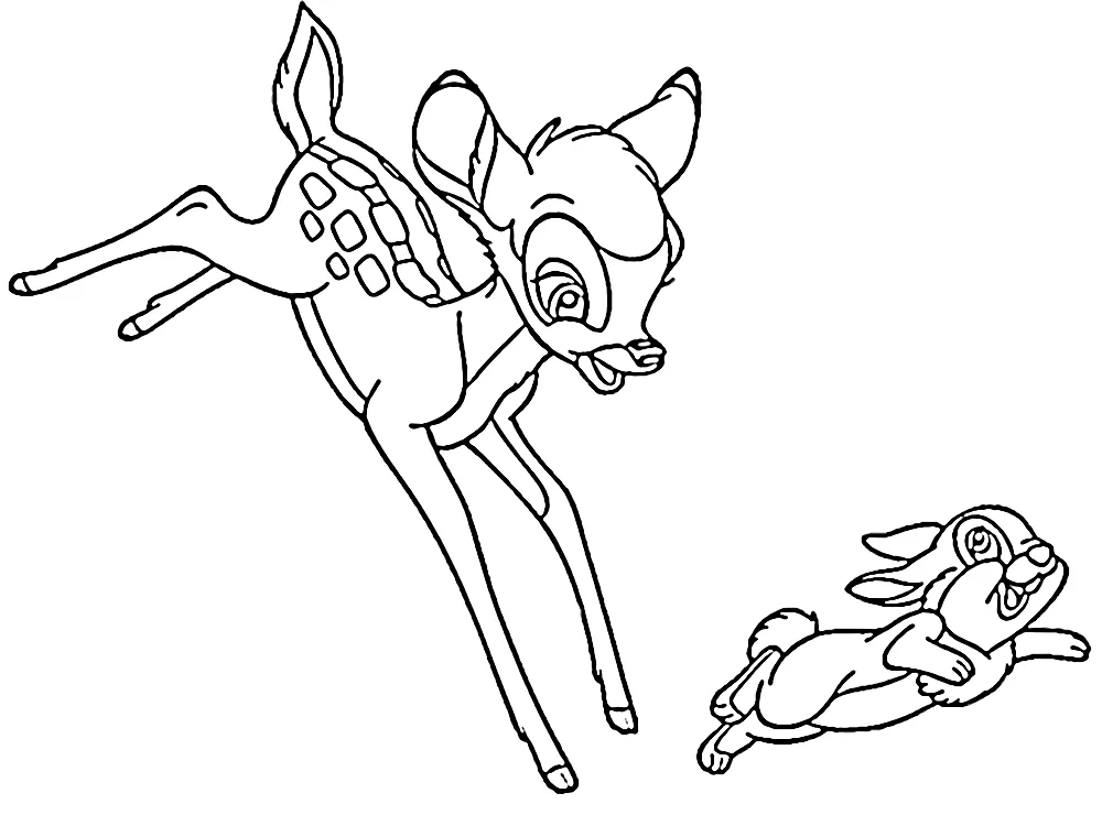 coloriage Bambi à imprimer pdf 1