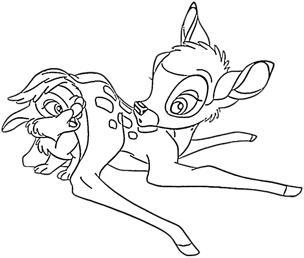 coloriage Bambi pour enfant