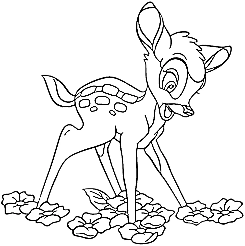 coloriage Bambi pour enfant de 8 ans 1