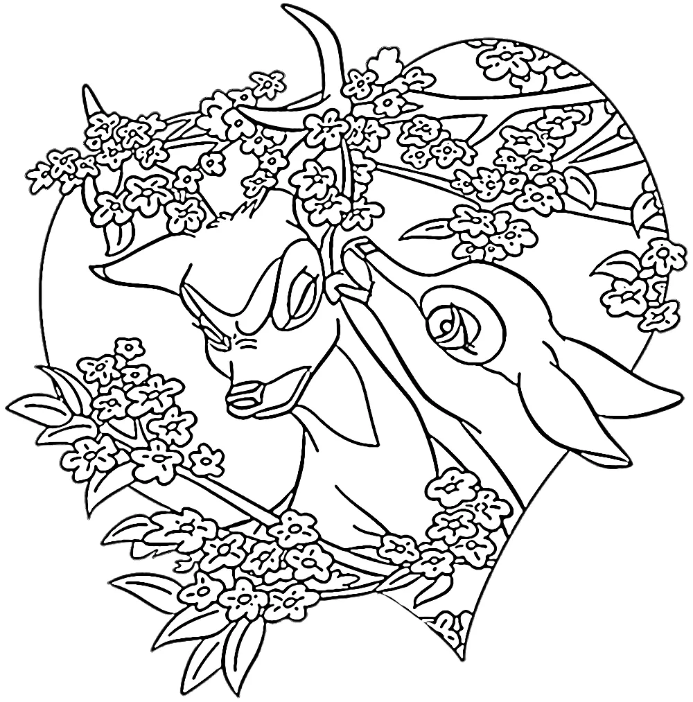 image pour coloriage Bambi enfant