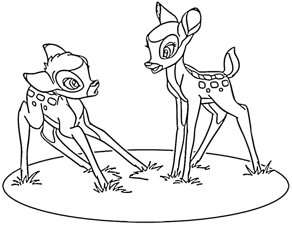 coloriage Bambi pour enfant gratuit 1