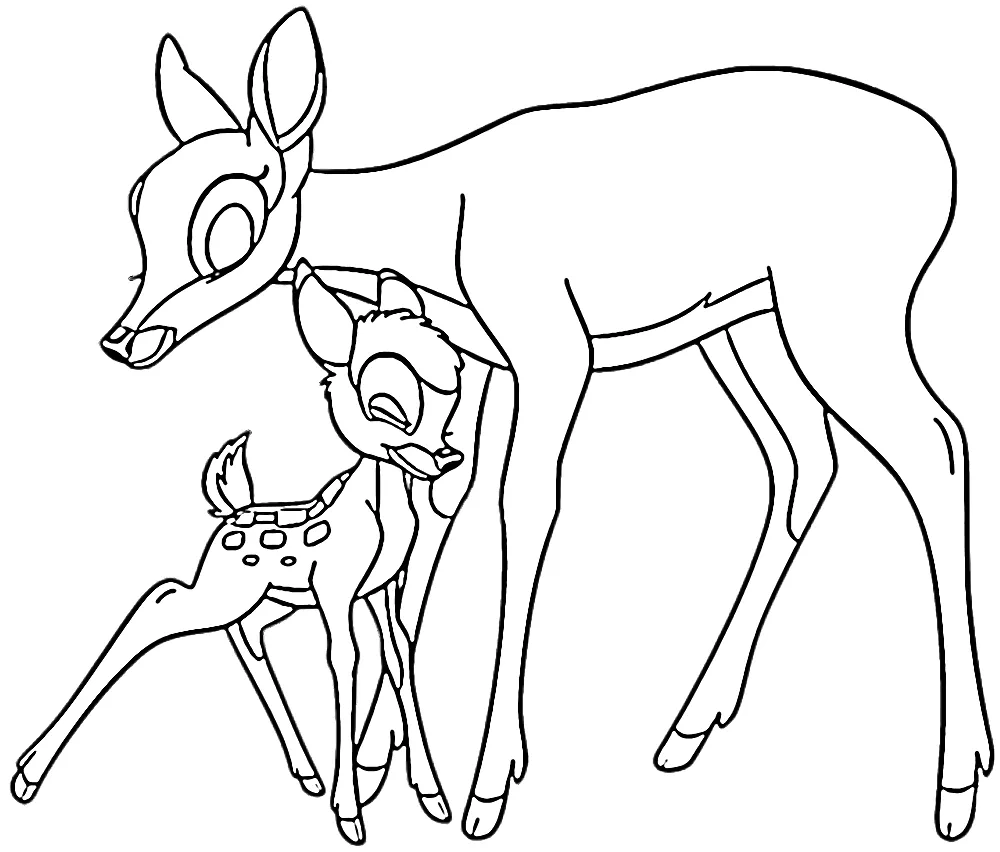 coloriage Bambi et dessin a imprimer 1