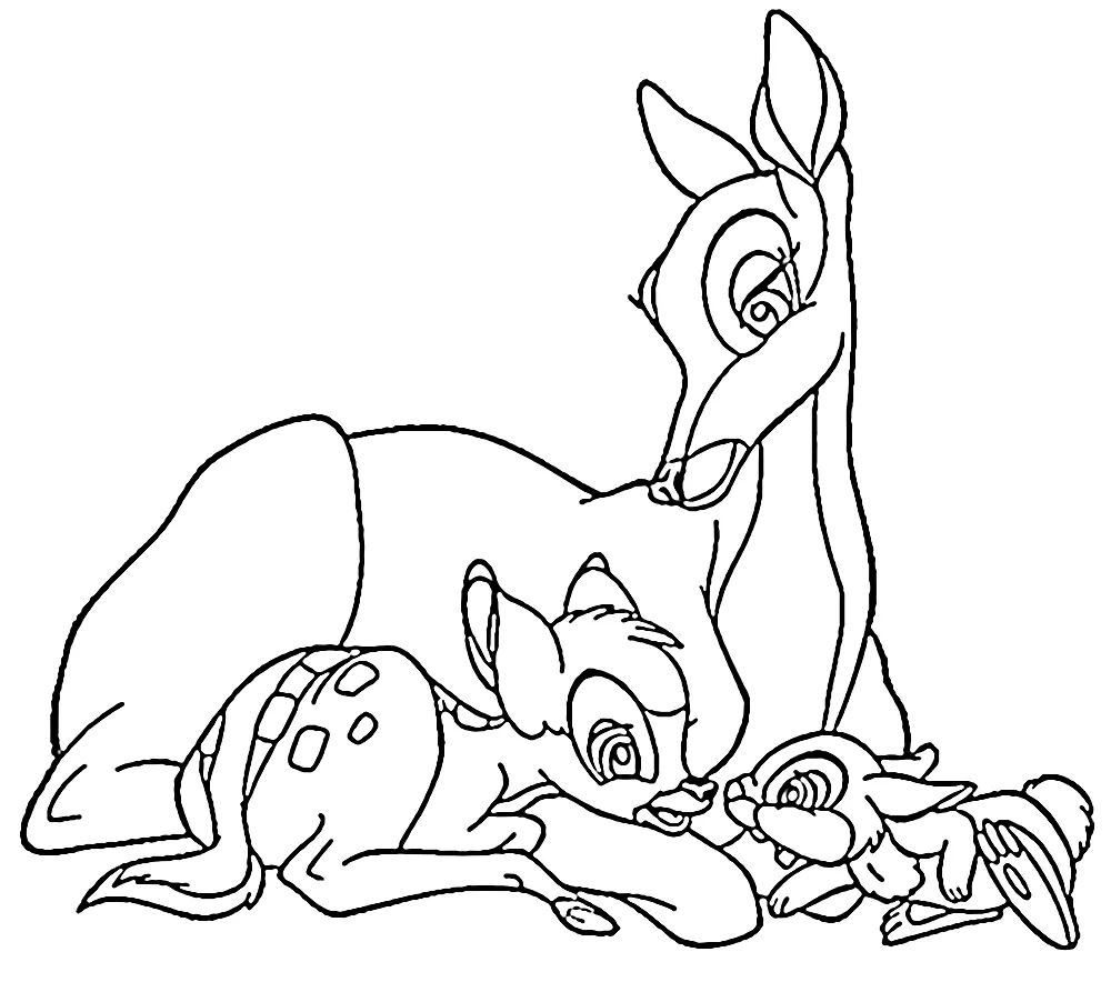 coloriage Bambi à imprimer pdf gratuit 1