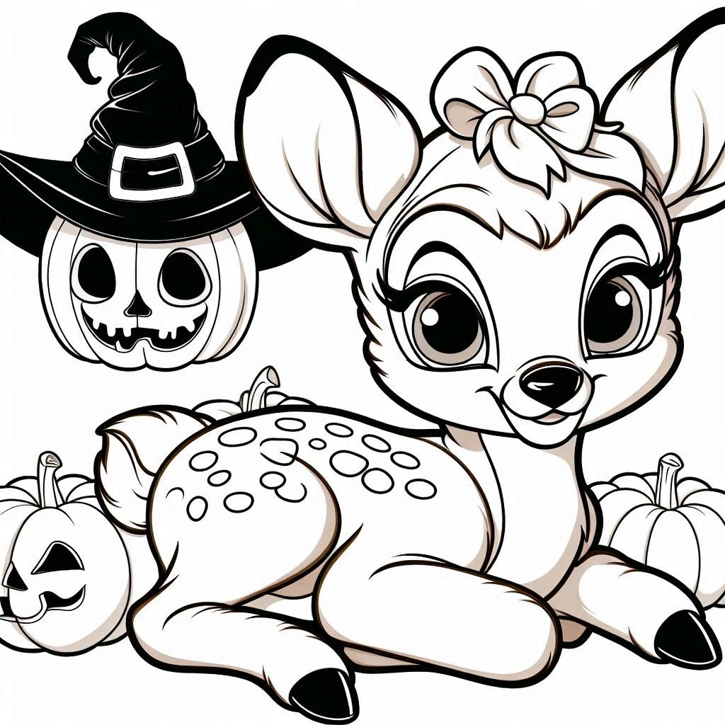 coloriage Bambi pour enfant à imprimer