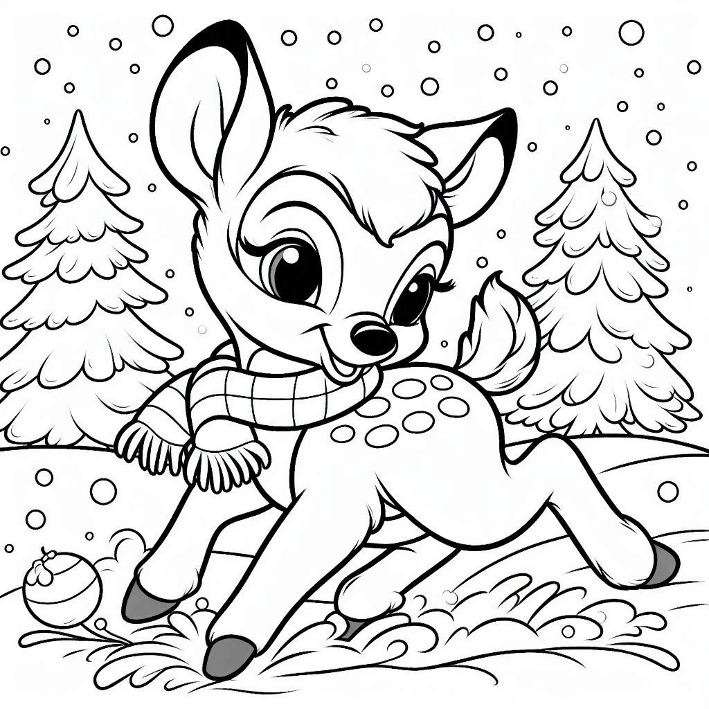 coloriage Bambi et dessin a imprimer