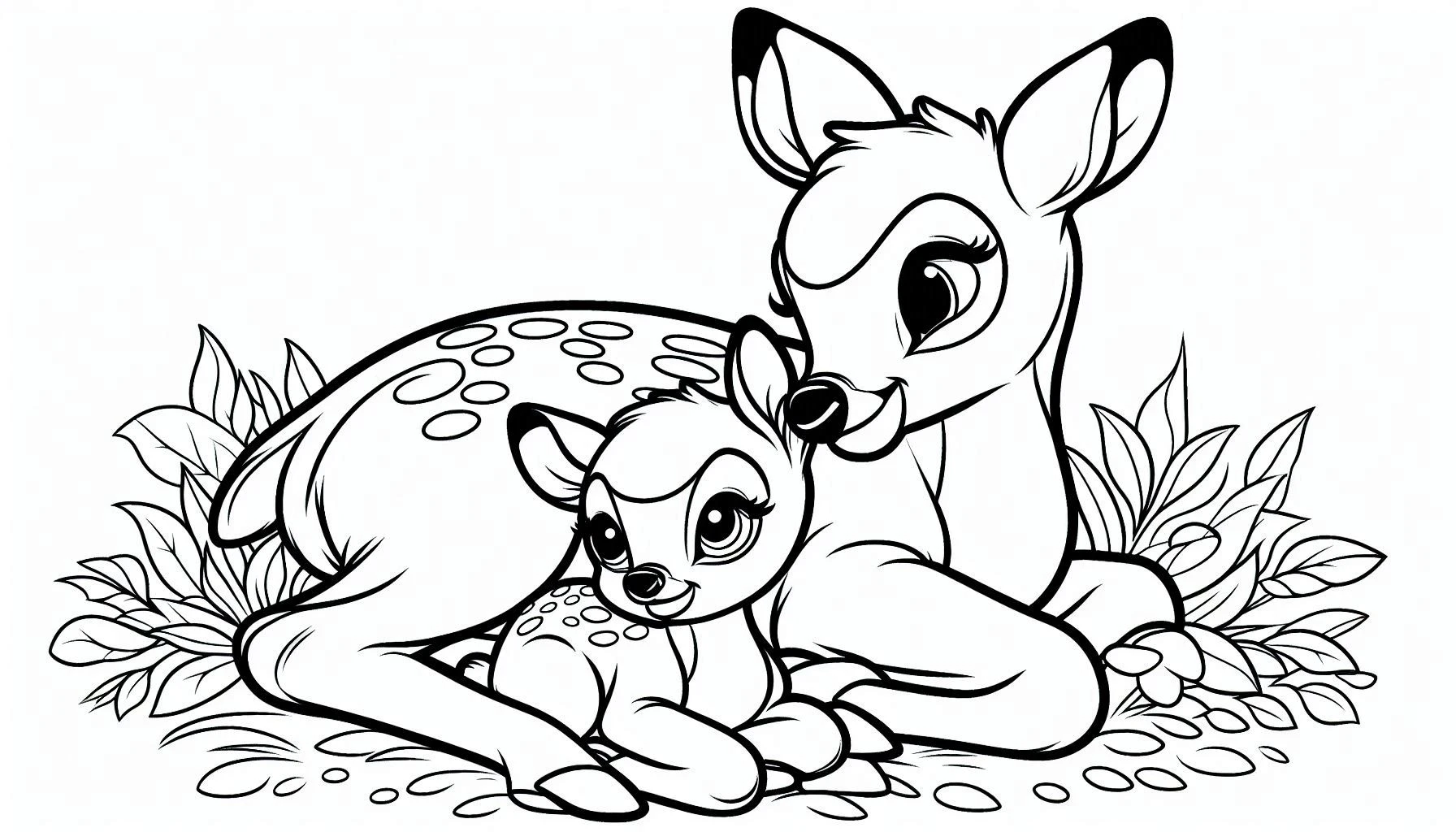 coloriage Bambi et découpage à imprimer