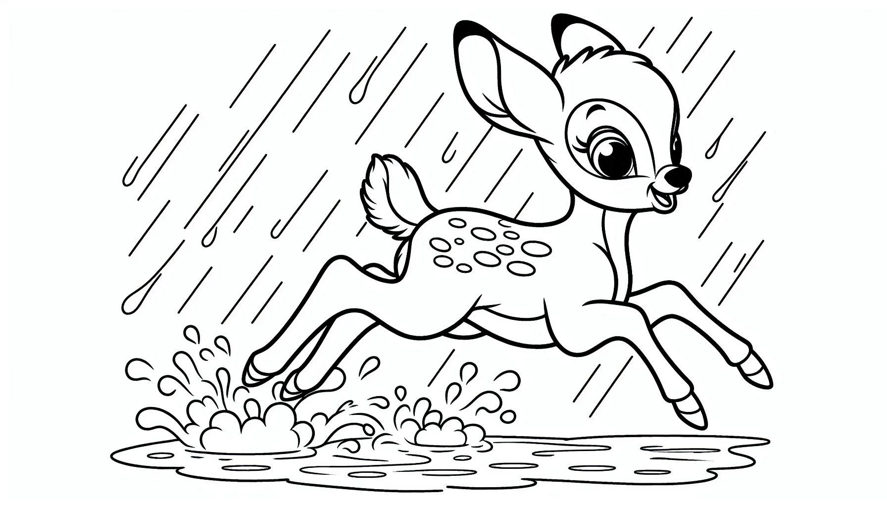 coloriage Bambi à imprimer pdf gratuit