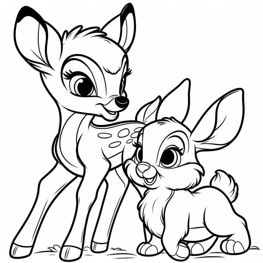 coloriage Bambi à imprimer a4 1