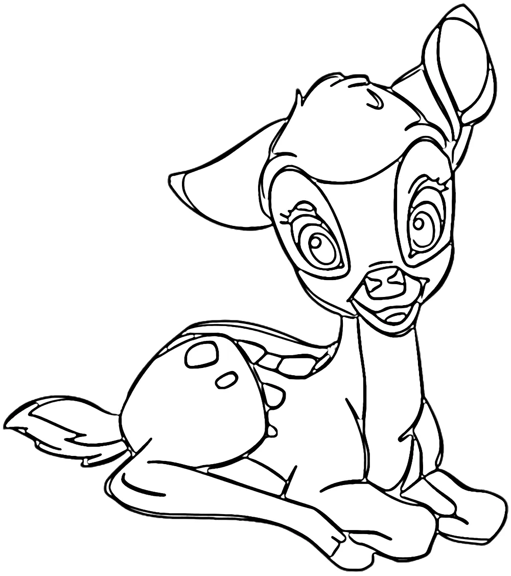 coloriage Bambi et apprentissage 1