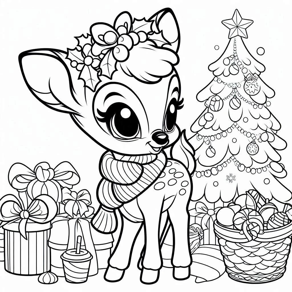 coloriage Bambi à imprimer pour enfant de 9 ans 1