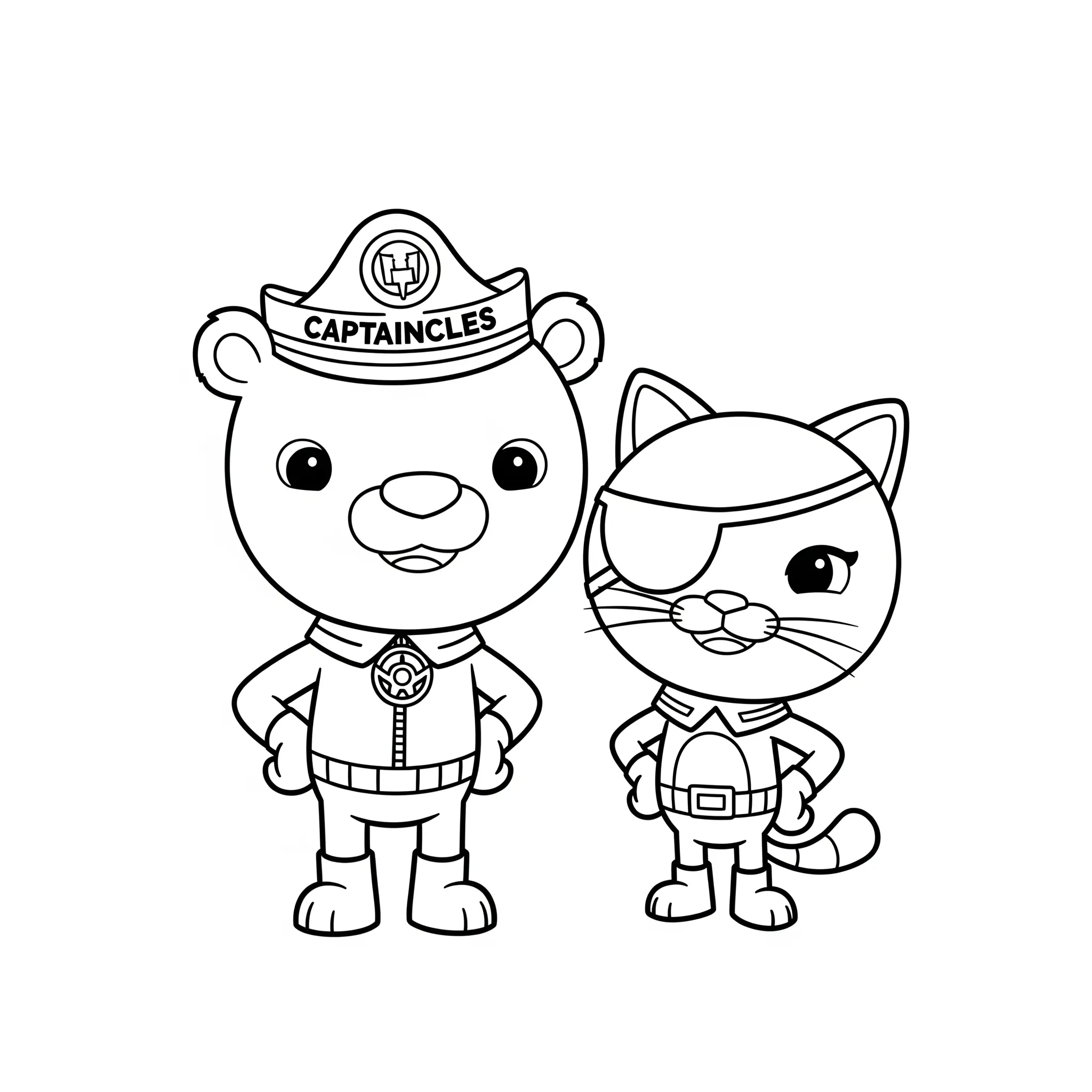 coloriage Barnacles et Kwazii et découpage à imprimer