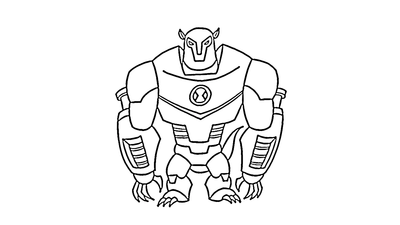 coloriage Ben 10 pour primaire 1