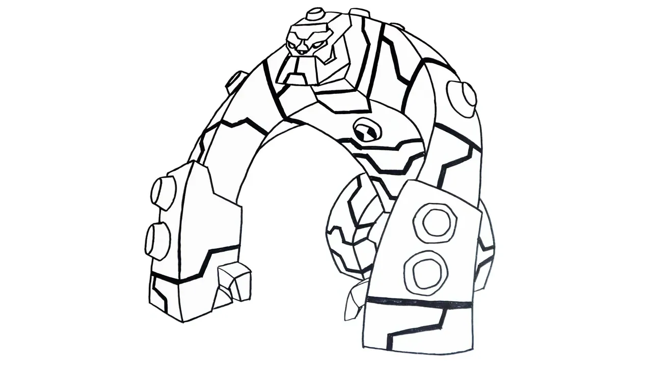 coloriage Ben 10 à imprimer pour enfant de 9 ans