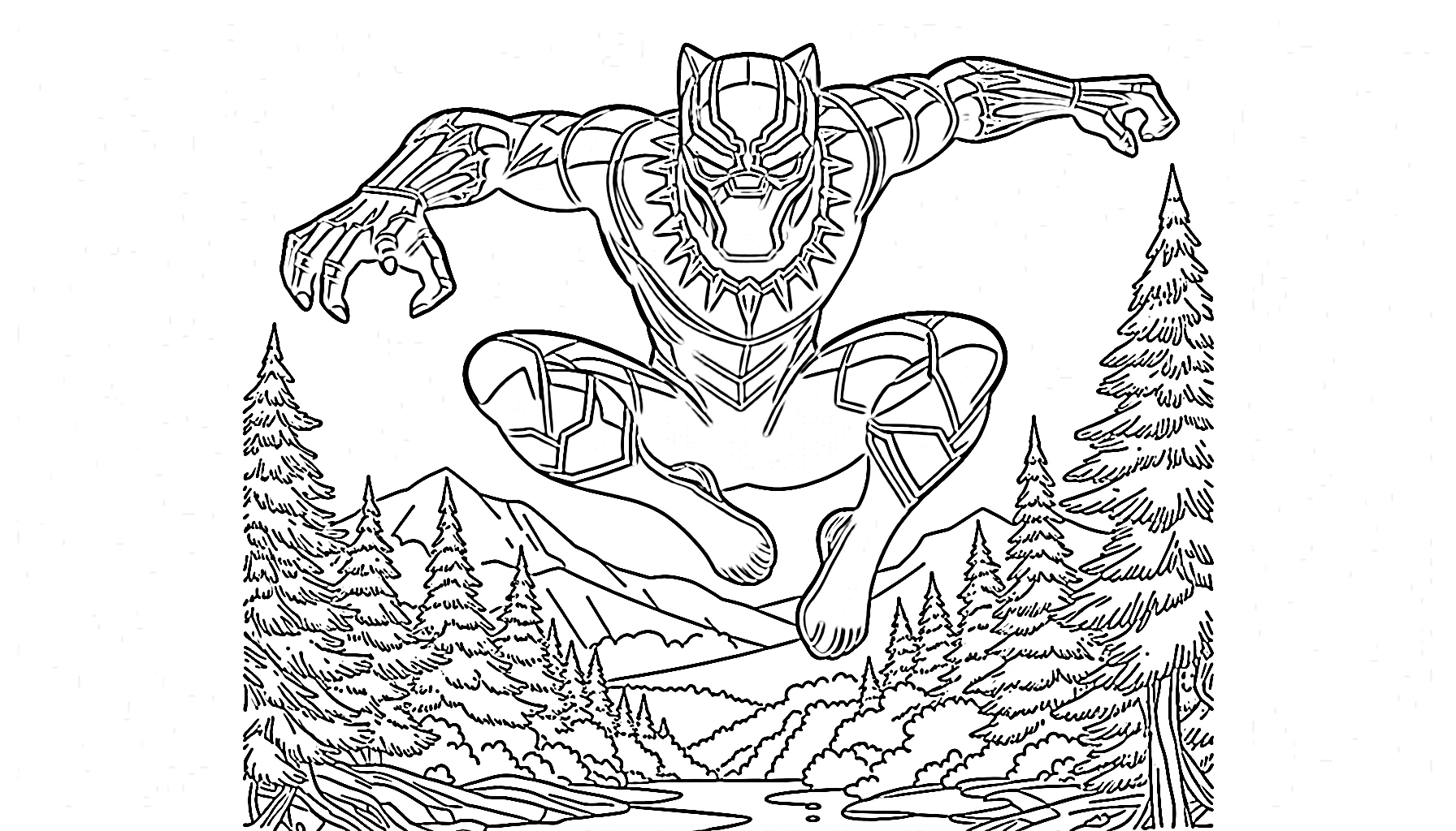 coloriage Black Panther en ligne 2