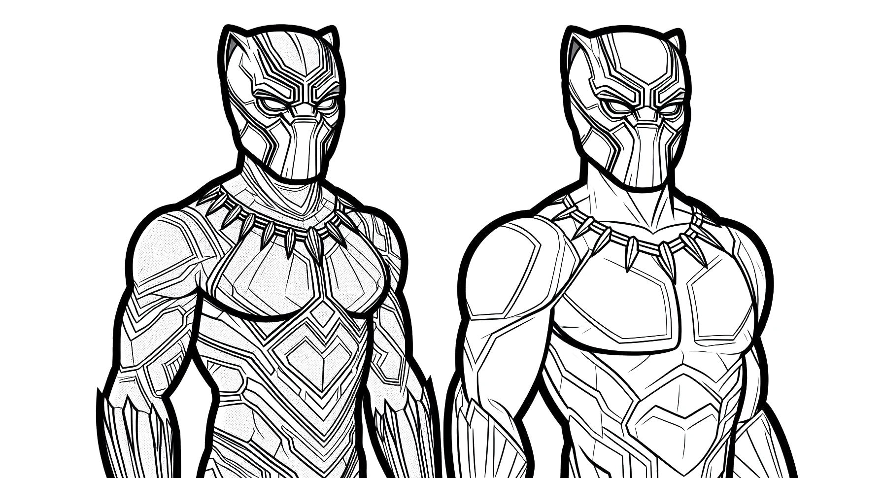 coloriage Black Panther à imprimer pour enfant de 7 ans 1