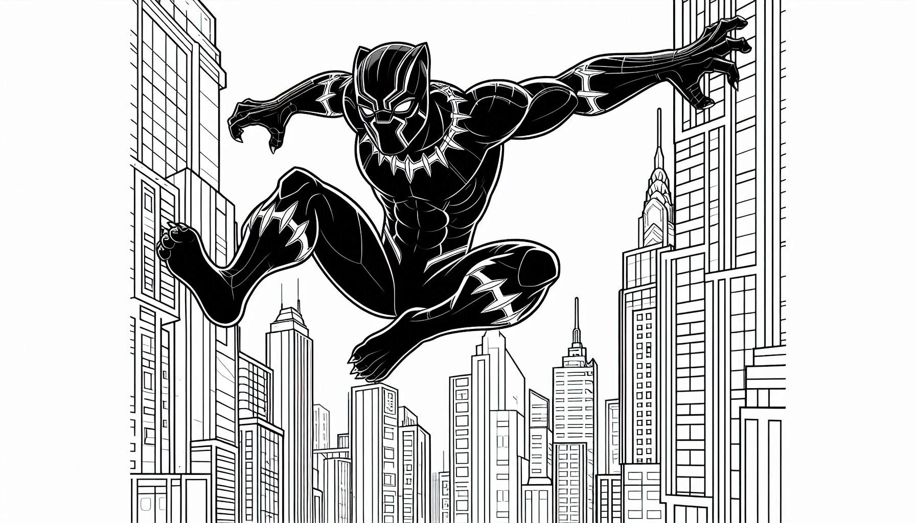 coloriage Black Panther a imprimer gratuitement