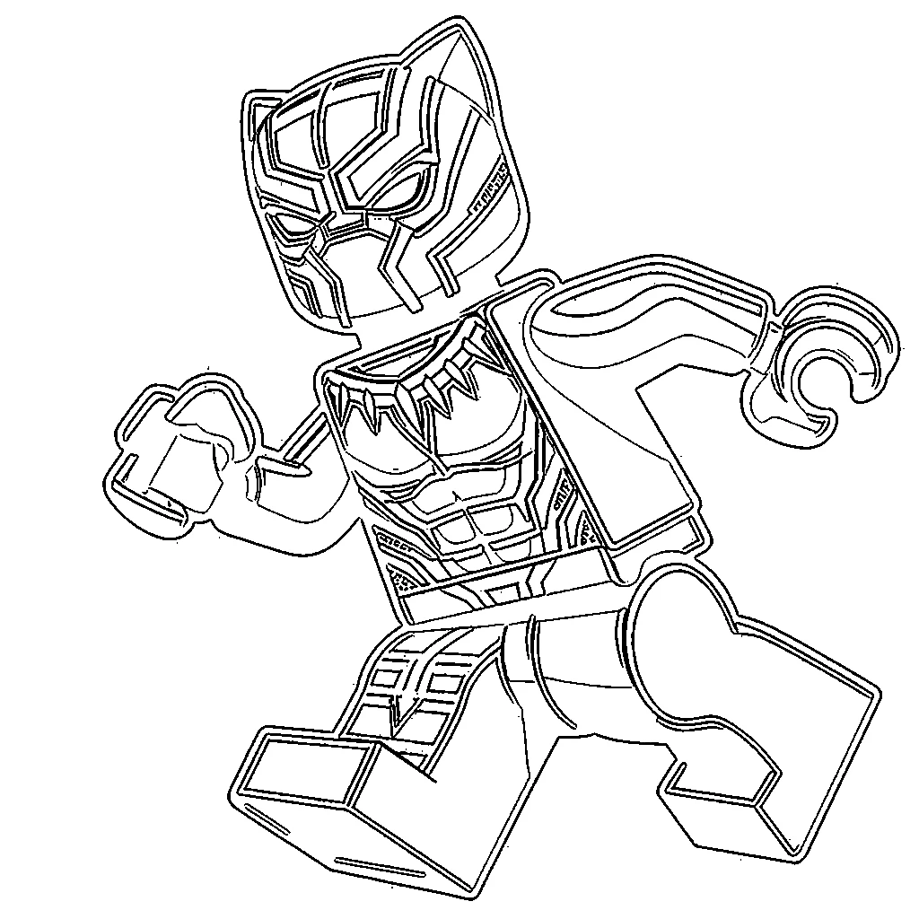 coloriage Black Panther pour enfant de 8 ans 1