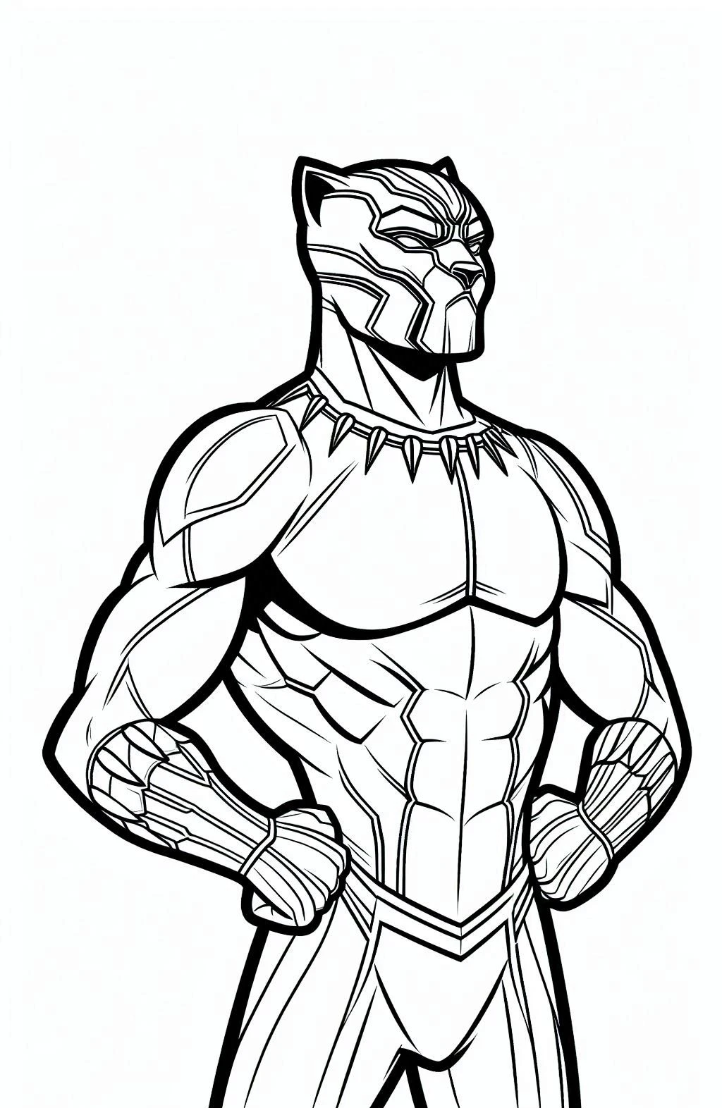 coloriage Black Panther pour enfant de à imprimer