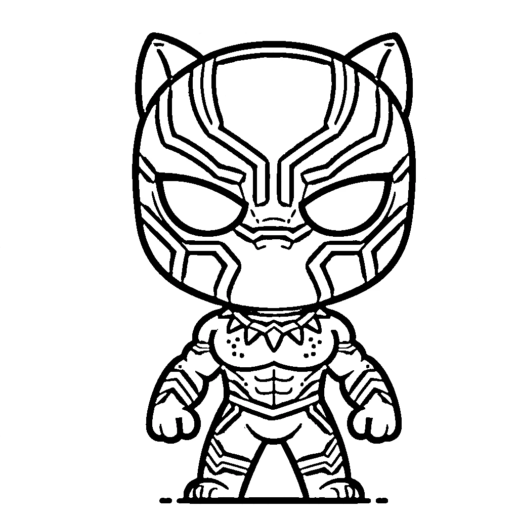 coloriage Black Panther et apprentissage