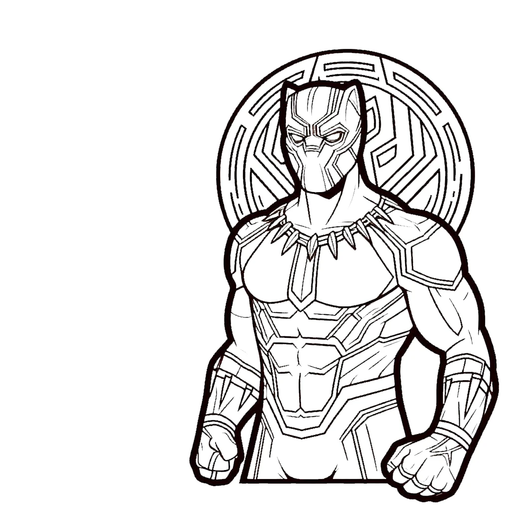 coloriage Black Panther a colorier en ligne