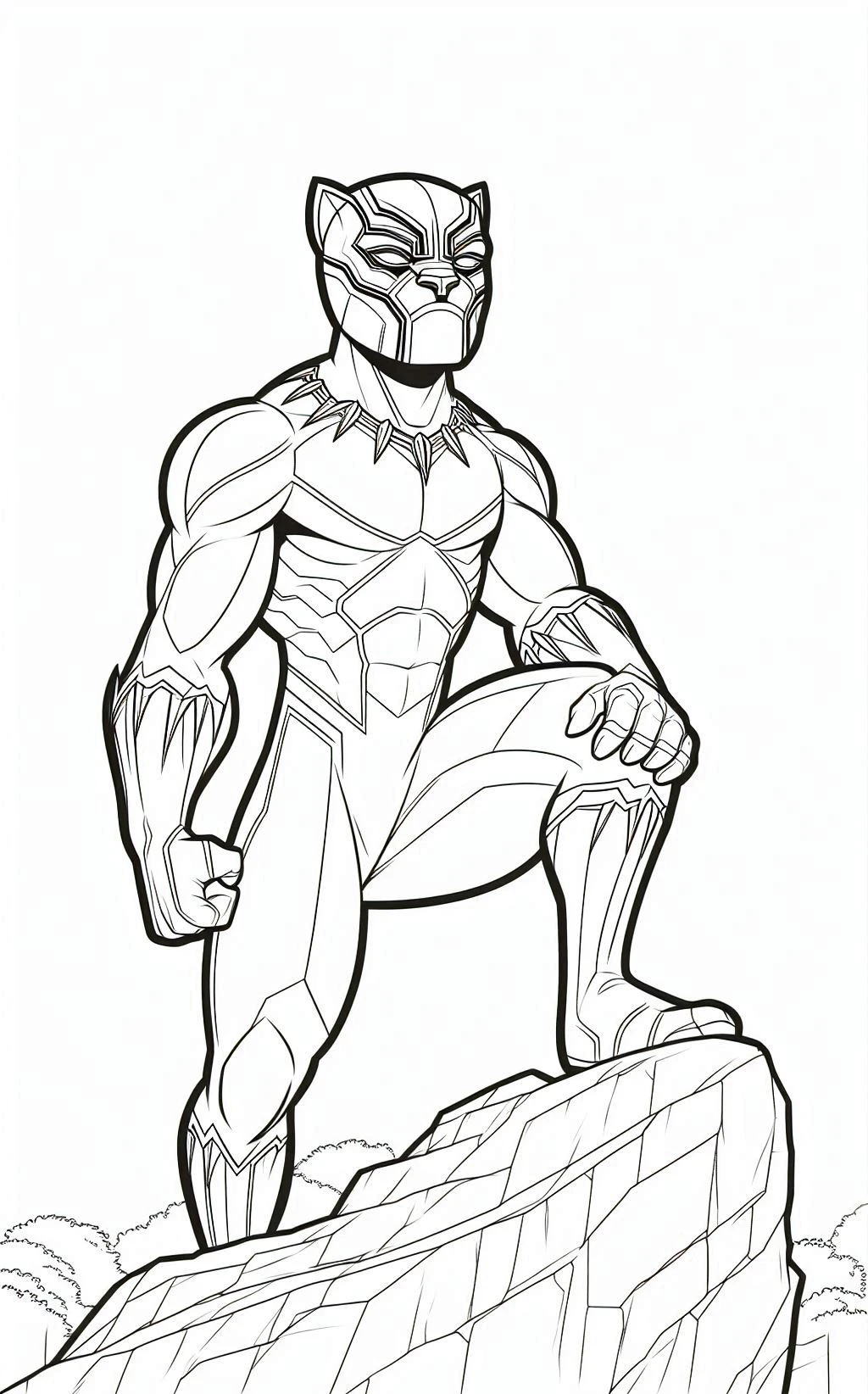 coloriage Black Panther pour enfants à télécharger