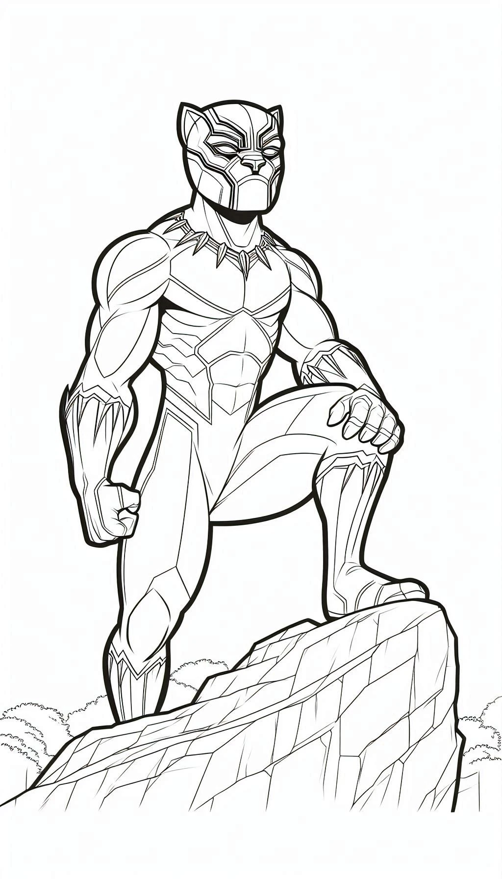 coloriage Black Panther a imprimer pour enfant de 4 ans 1