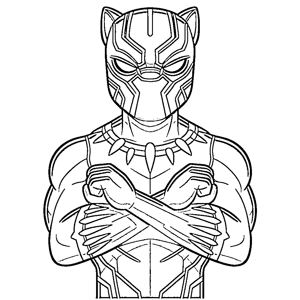 coloriage Black Panther à imprimer gratuitement pdf