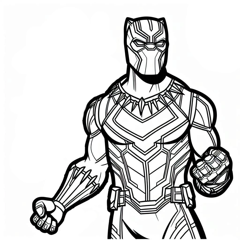 coloriage Black Panther pour enfant de 2 ans