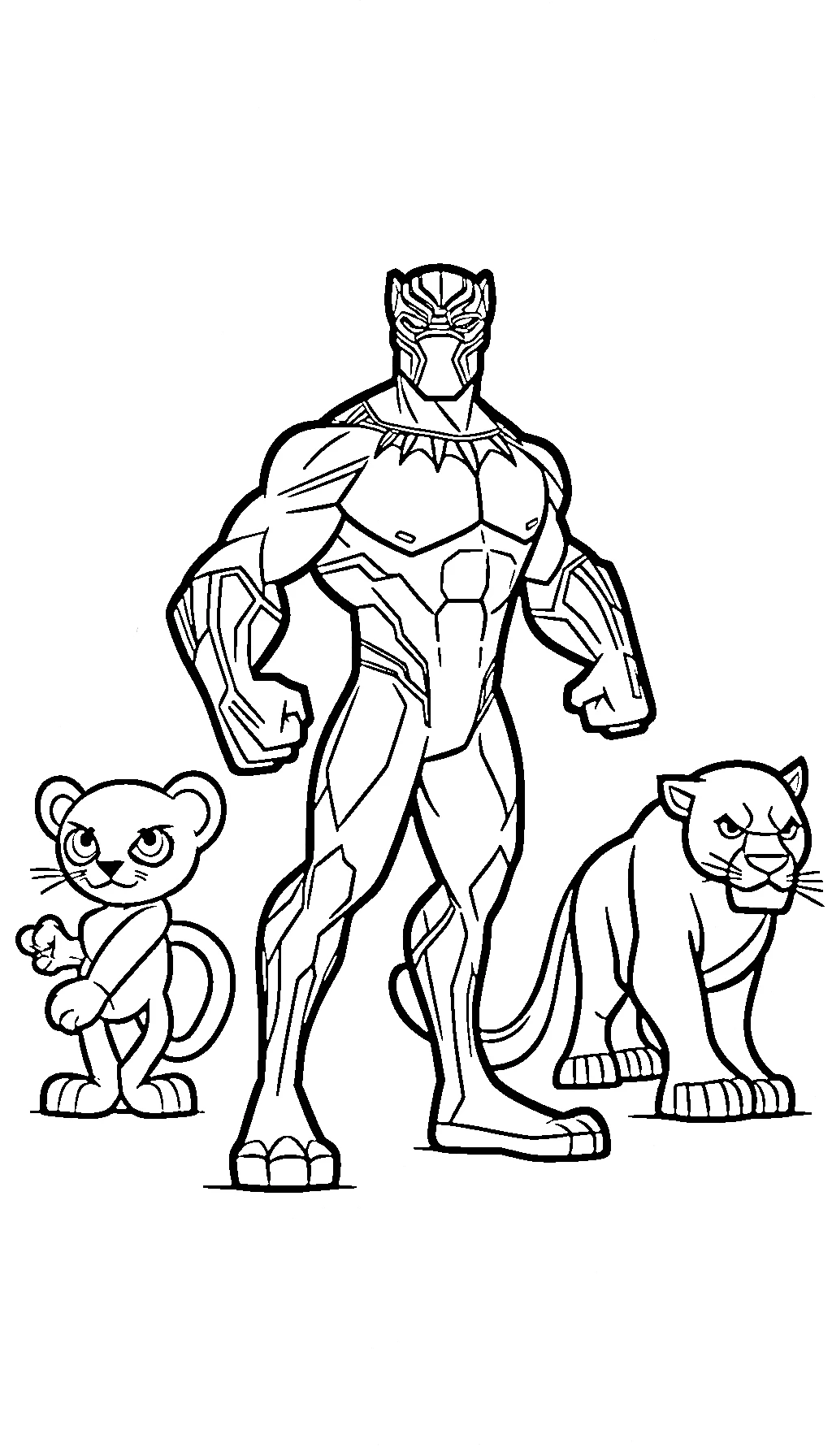 coloriage Black Panther pour enfants à imprimer