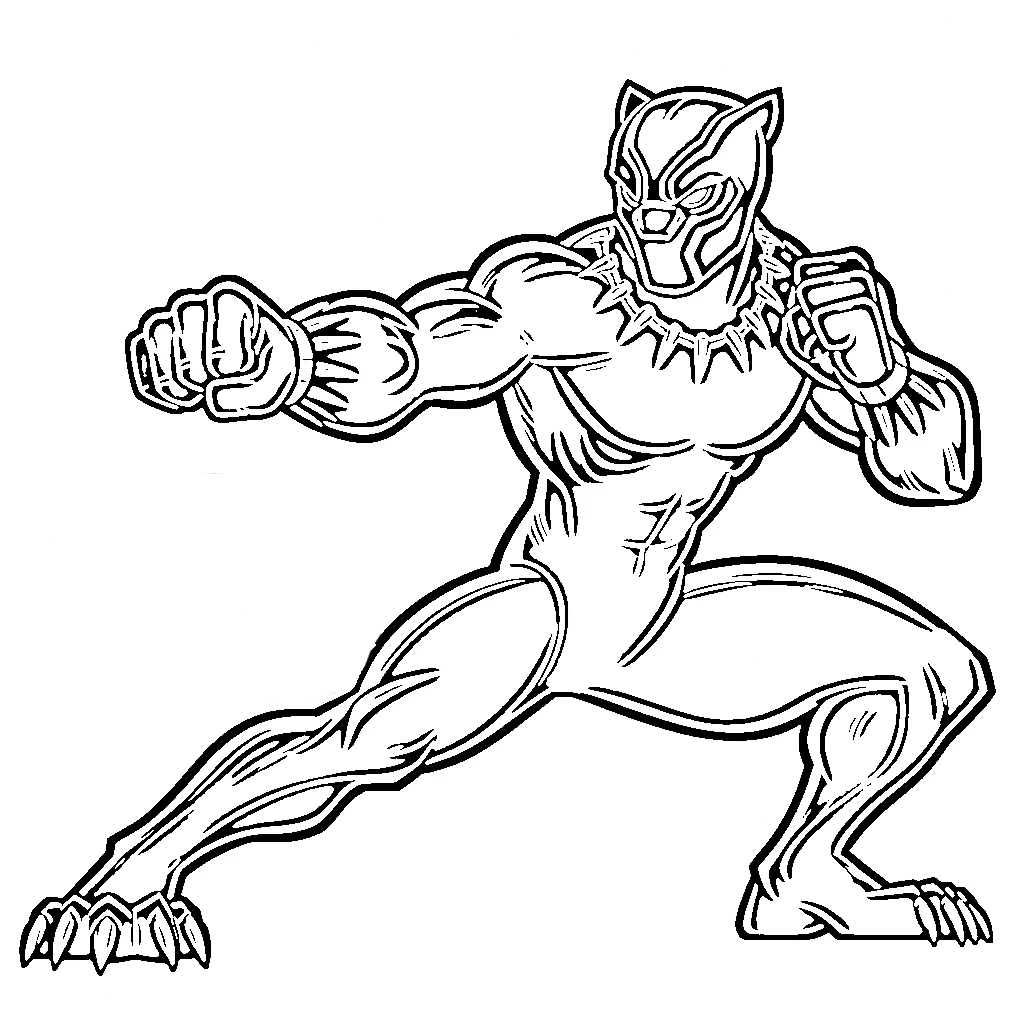 image pour coloriage Black Panther enfant