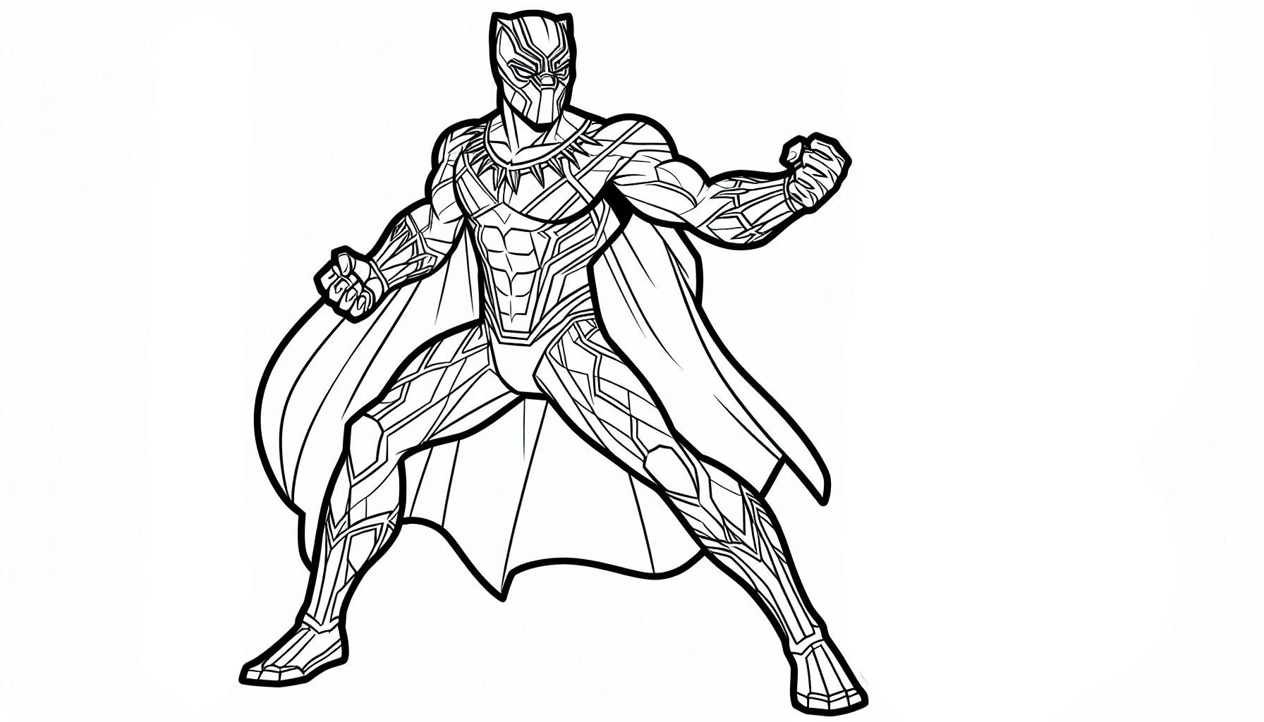 imprimer coloriage Black Panther pour enfant