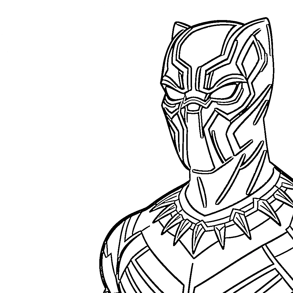 coloriage Black Panther a imprimer gratuit