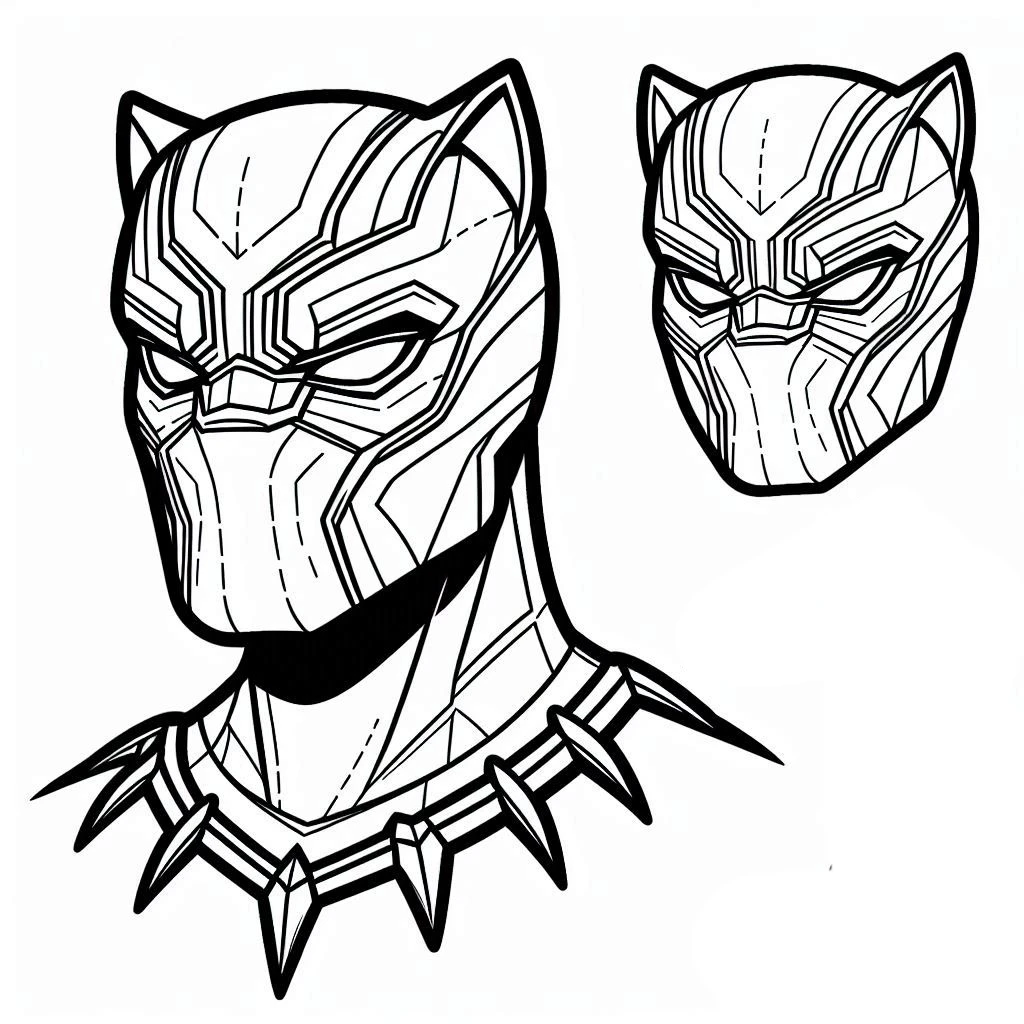 coloriage Black Panther pour enfant de 4 ans