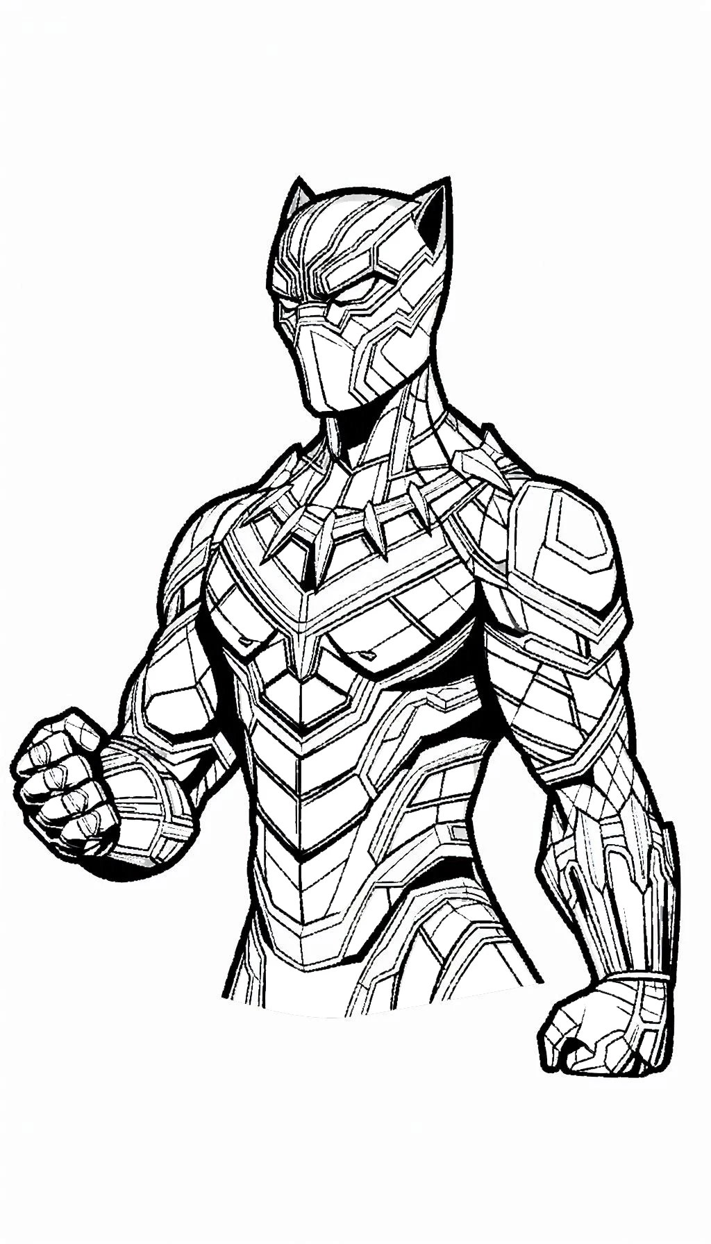 coloriage Black Panther à imprimer pdf gratuit 1