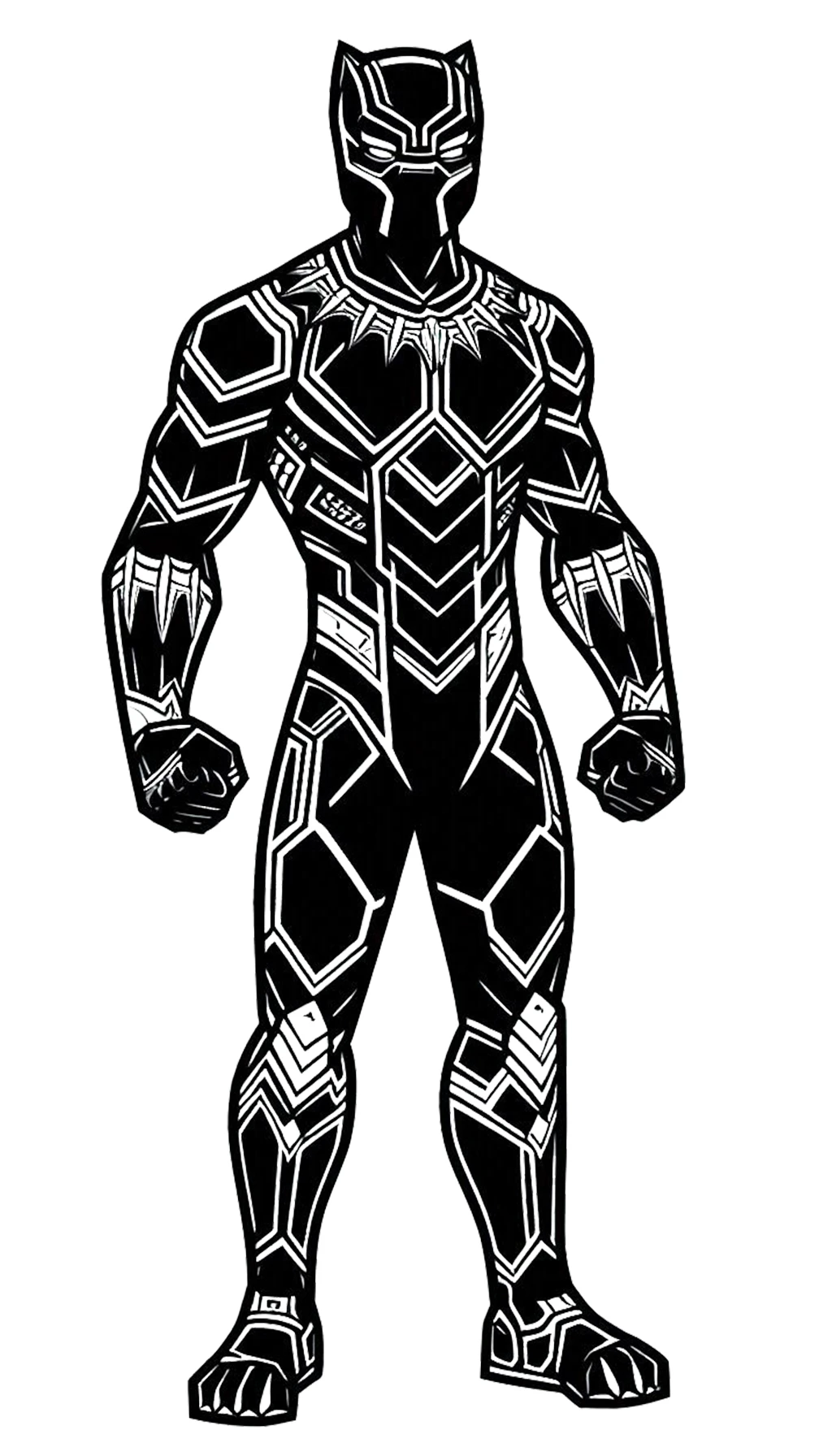 coloriage Black Panther pour enfant de à imprimer 1