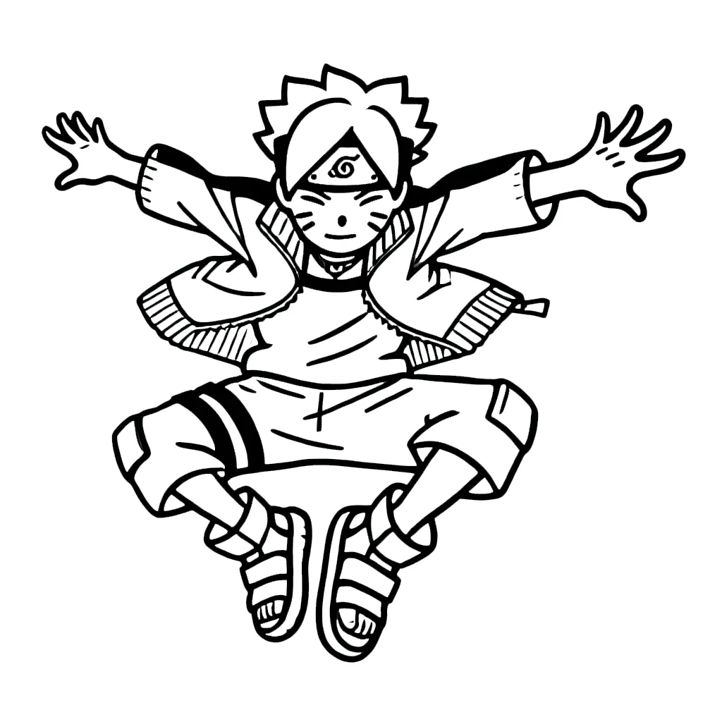 coloriage Boruto à imprimer pour enfant de 10 ans 1