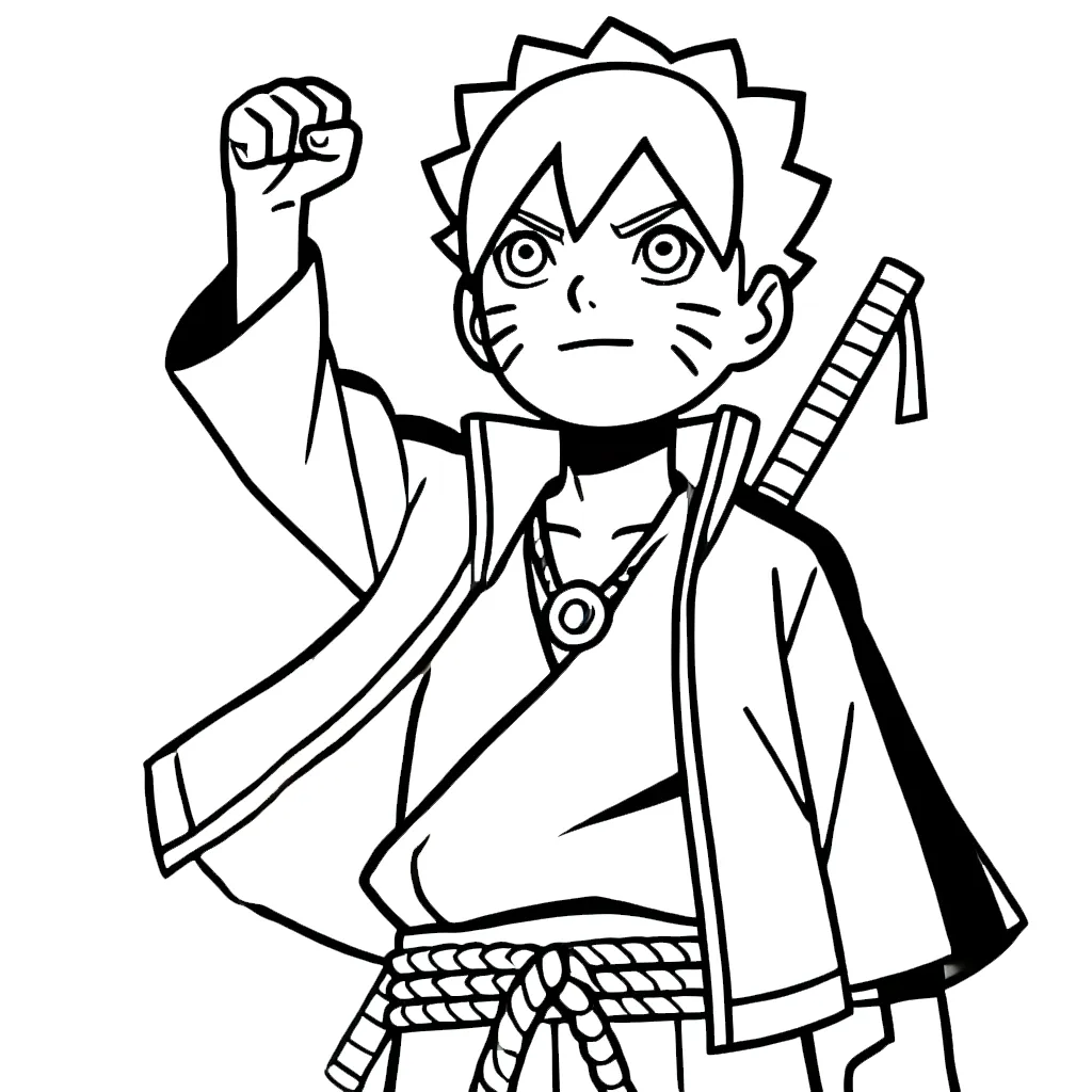 coloriage Boruto à imprimer pdf