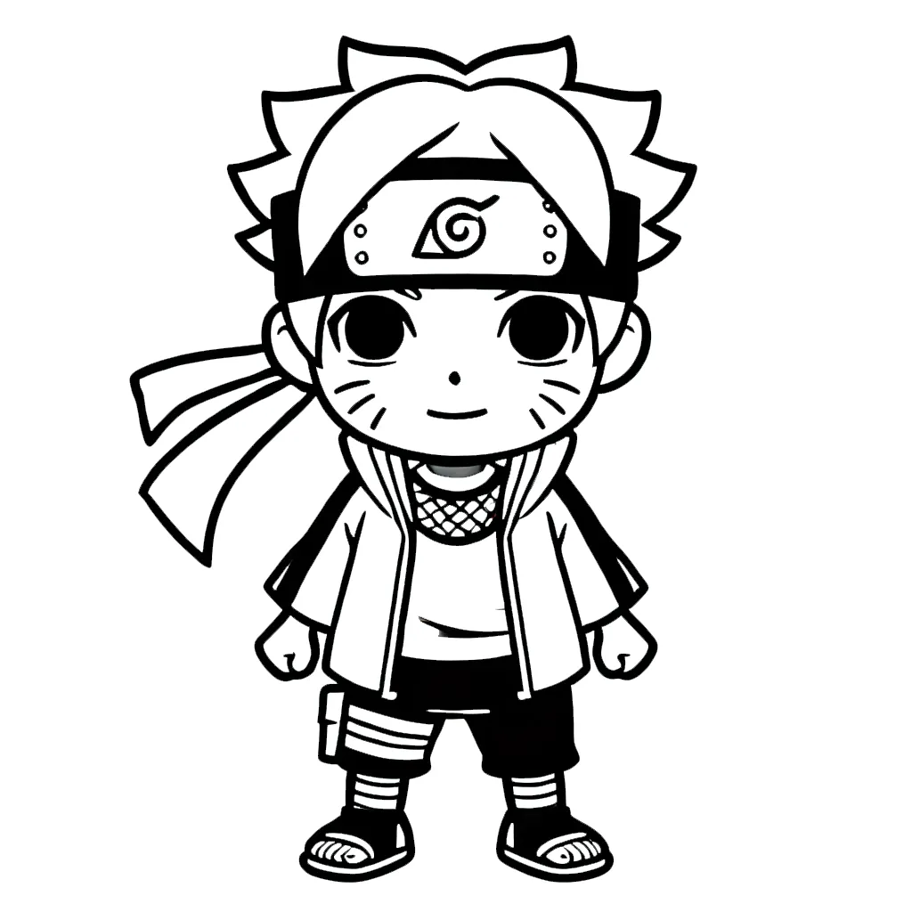 coloriage Boruto pour enfant de 3 ans